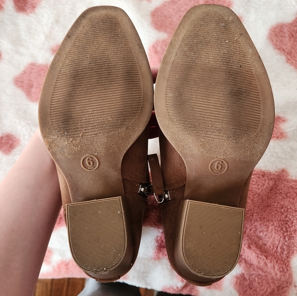 Brown Ankle Boots Low Heel - Picture 2 of 6